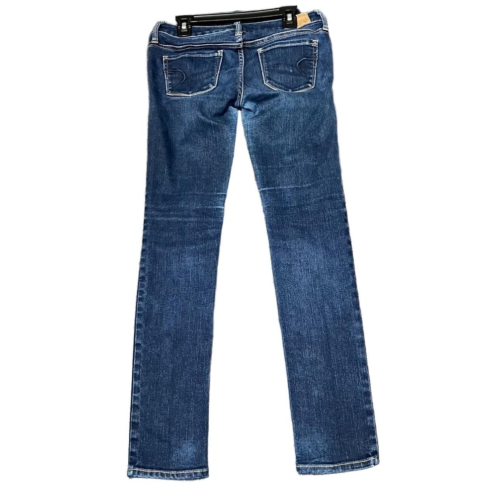 American Eagle Womens Size 2 Short Jeans Blue Dark Wash Skinny Fit Casual Denim - Picture 3 of 16